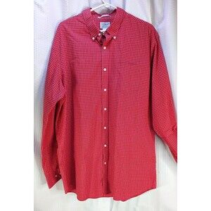 L.L. Bean Mens XLT Shirt Wrinkle Resistant Cotton Traditional Fit L/S Red